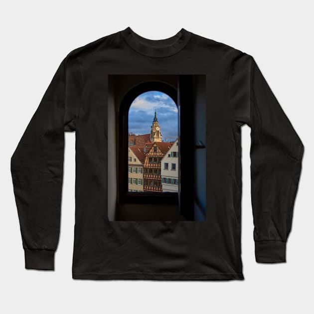 Stiftskirche church, Tübingen Long Sleeve T-Shirt by mbangert